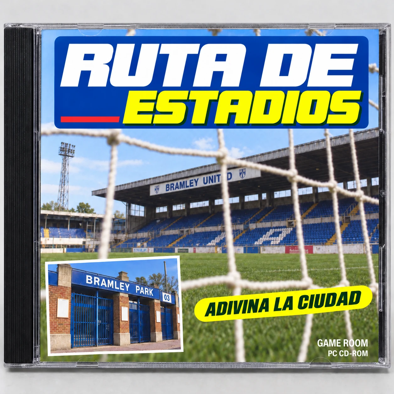 Carátula retro en CD de Ruta de estadios