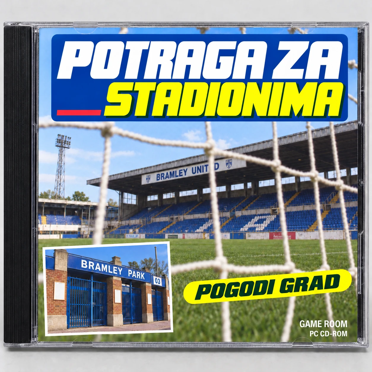 Retro CD naslovnica igre Potraga za stadionima