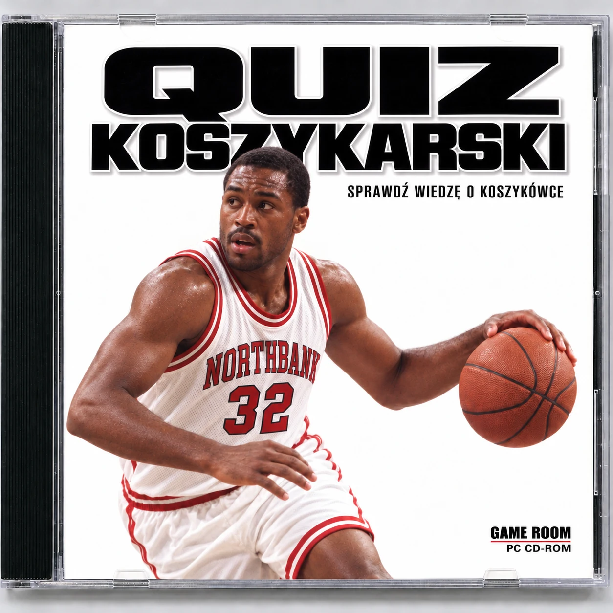 Okładka płyty CD gry Quiz koszykarski w stylu retro