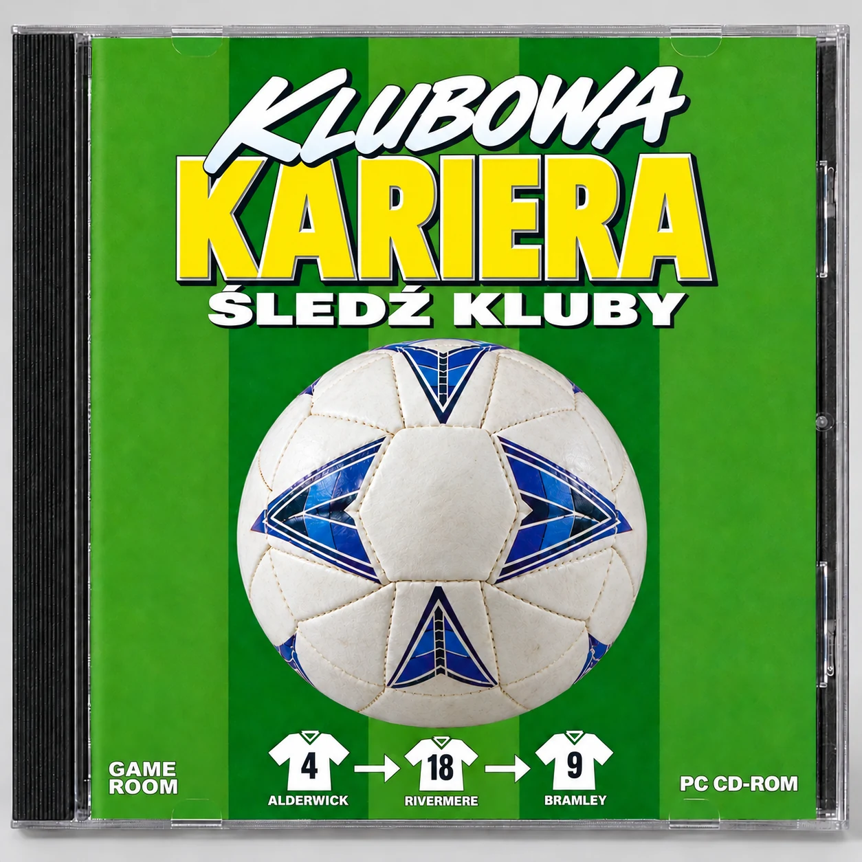 Okładka płyty CD gry Klubowa kariera w stylu retro