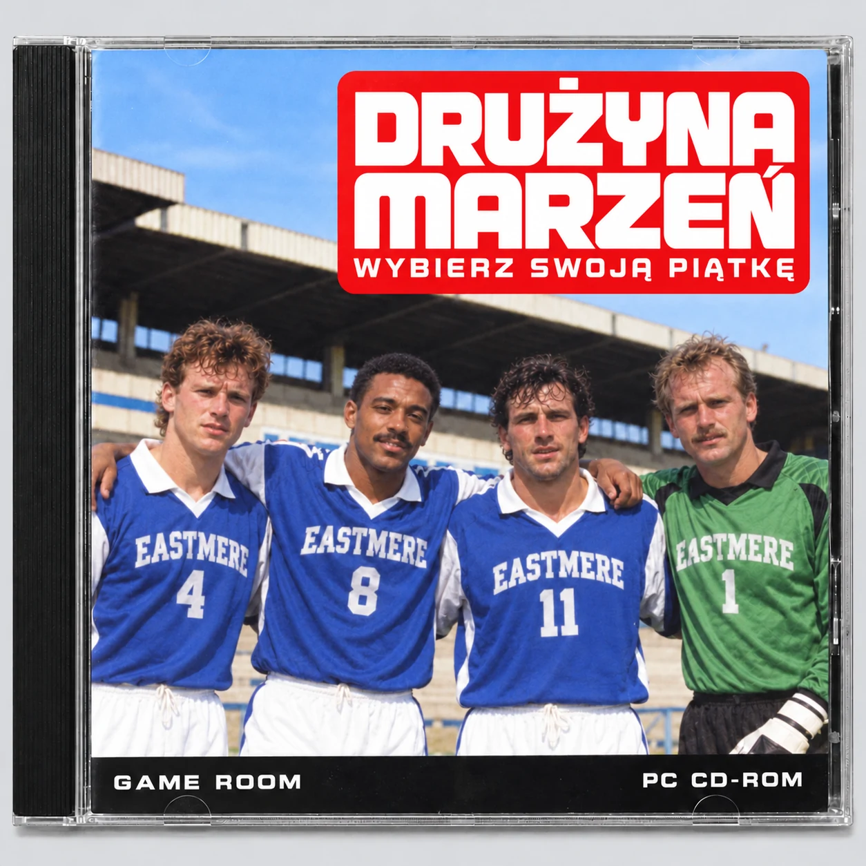 Okładka płyty CD gry Drużyna marzeń w stylu retro