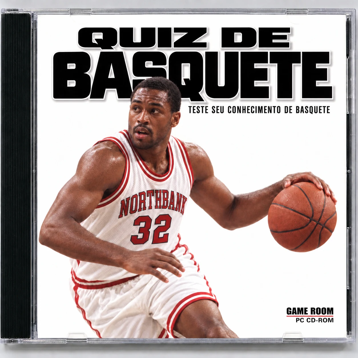 Capa retrô de CD do Quiz de basquete