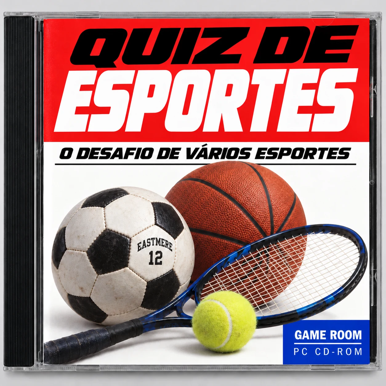 Capa retrô de CD do Quiz de esportes