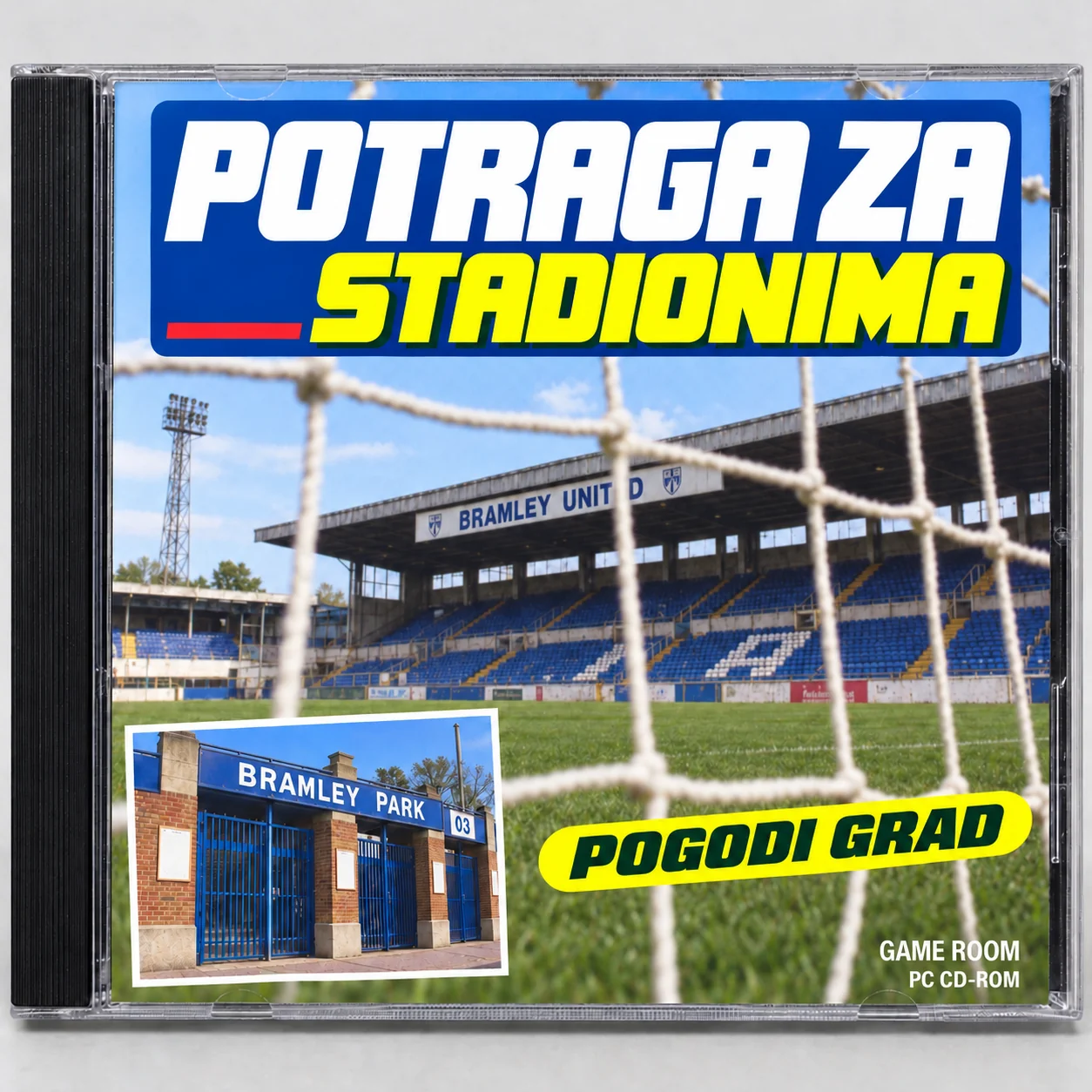 Retro omot CD igre Potraga za stadionima