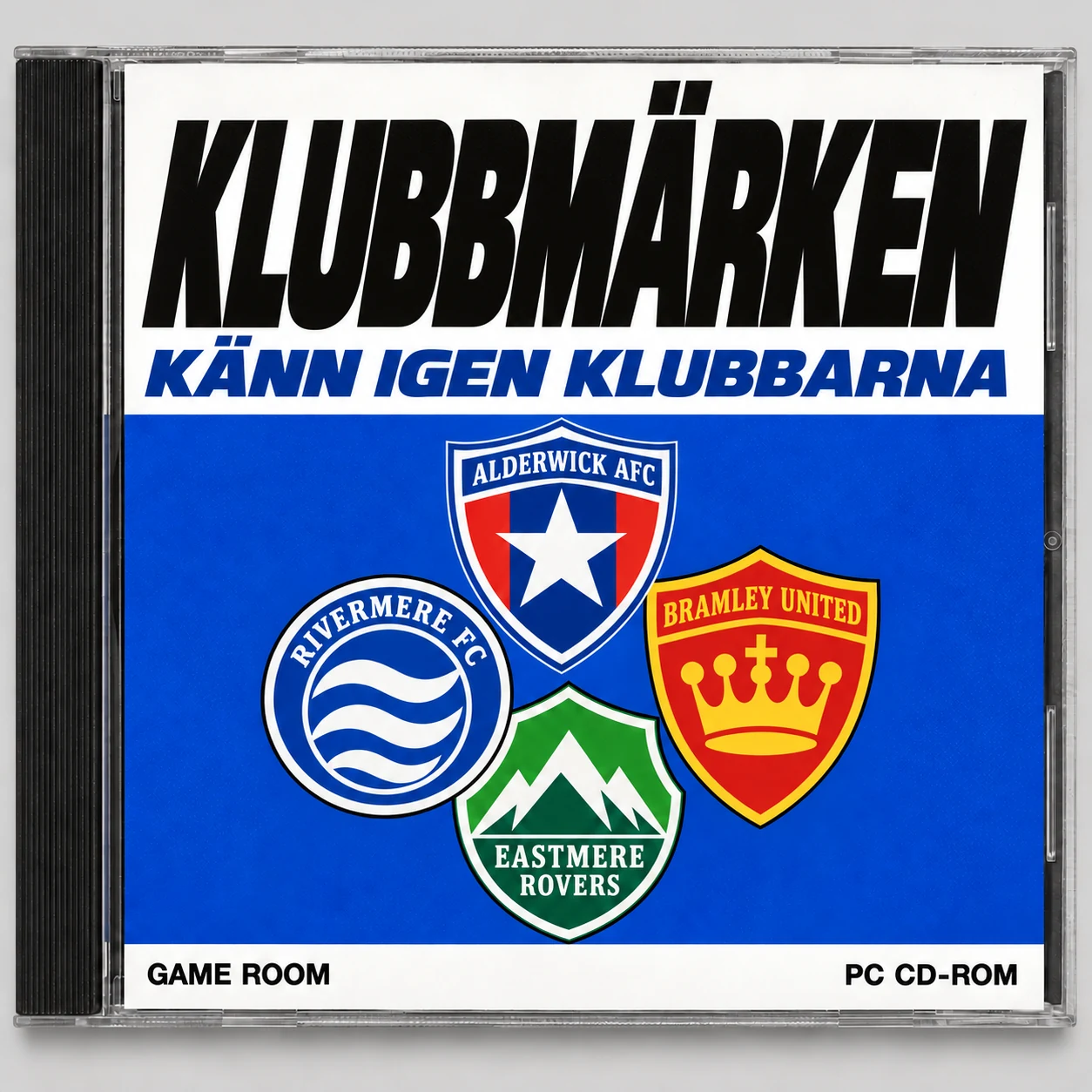Retroinspirerat CD-omslag till Klubbmärken