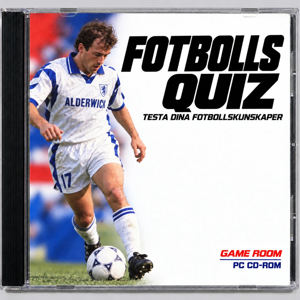 Retroinspirerat CD-omslag till Fotbollsquiz