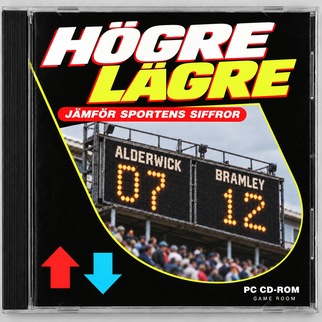 Retroinspirerat CD-omslag till Högre / Lägre